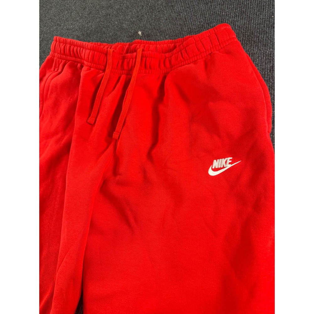Nike Sportswear Club Fleece Joggers Mens XL Red Sweatpants BV2671-657 - Picture 2 of 5